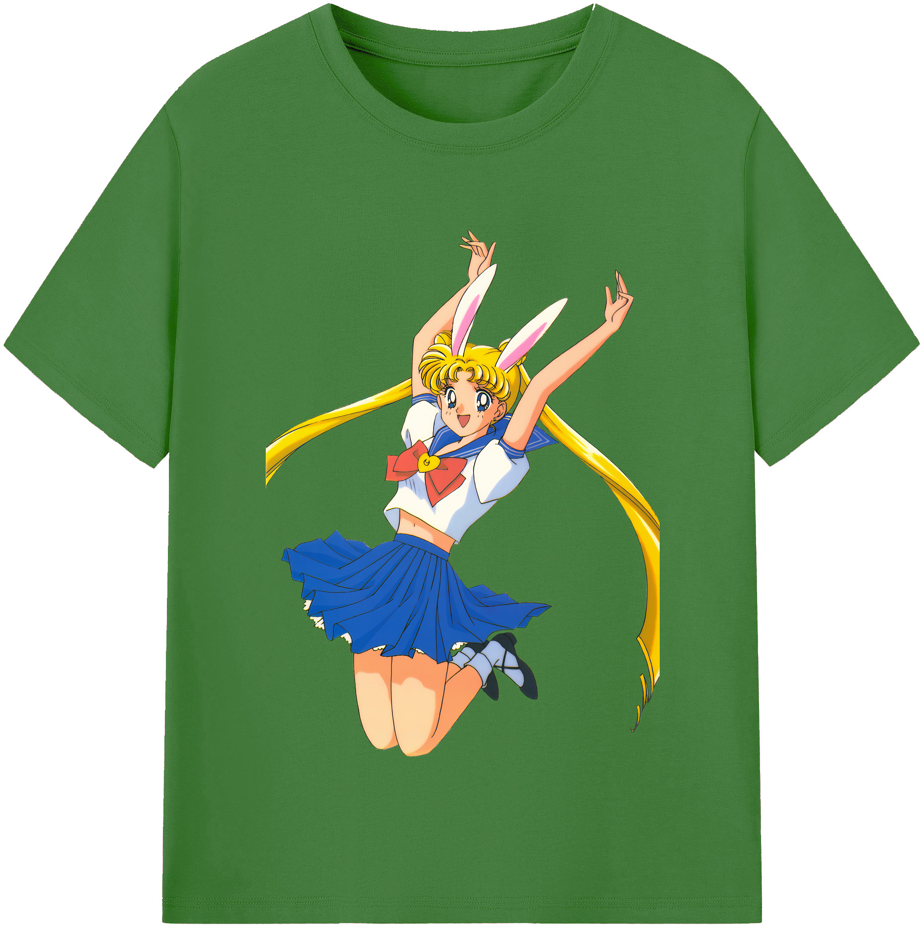 （画像用） 美少女戦士セーラームーン 愛野 美奈子 あいの みなこ Sailor Moon Aino Minako レディースカジュアルプリントTシャツ（綿100％）